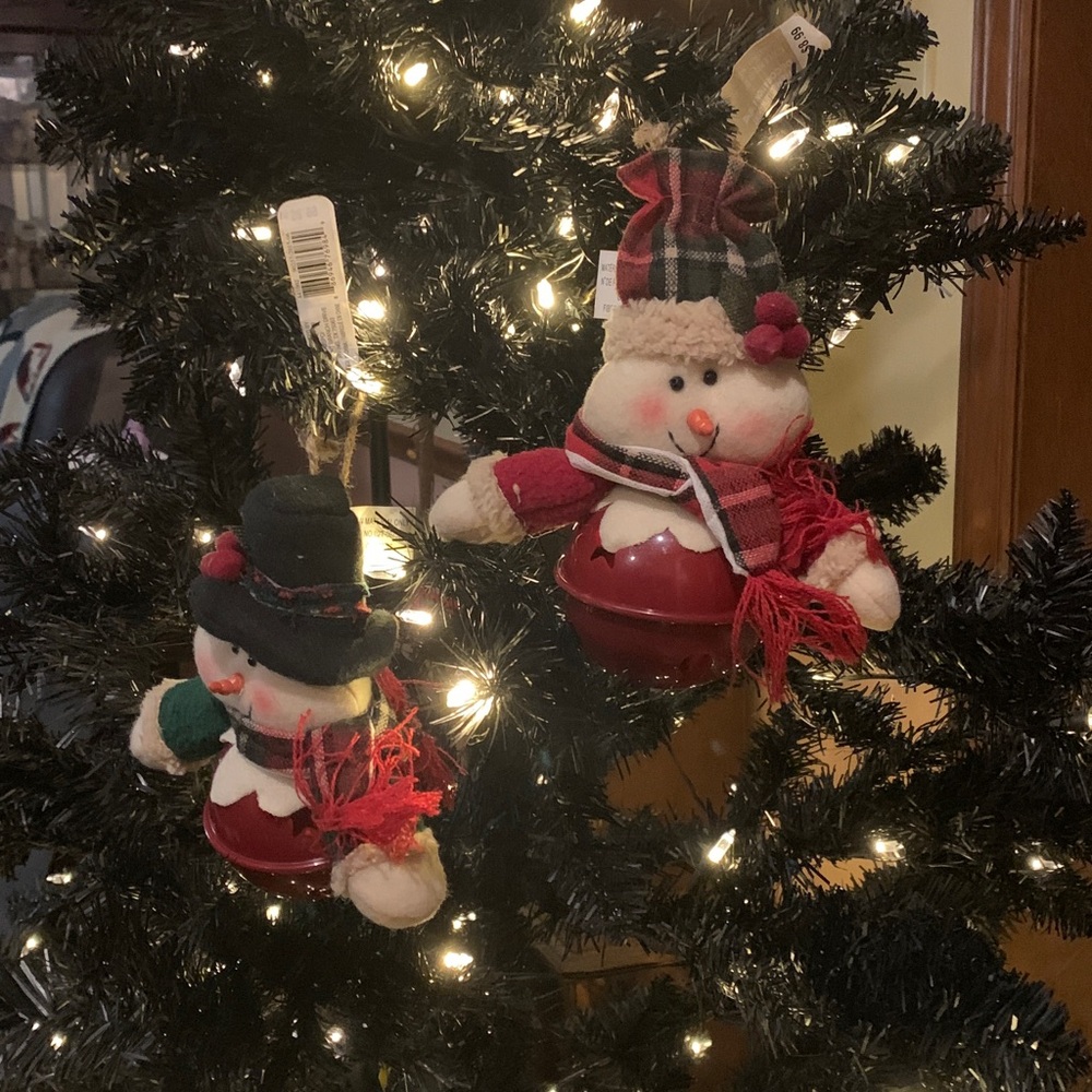 CELEBRATE IT- Festive Snowman Holiday Ornaments - Red and Green. NWT!